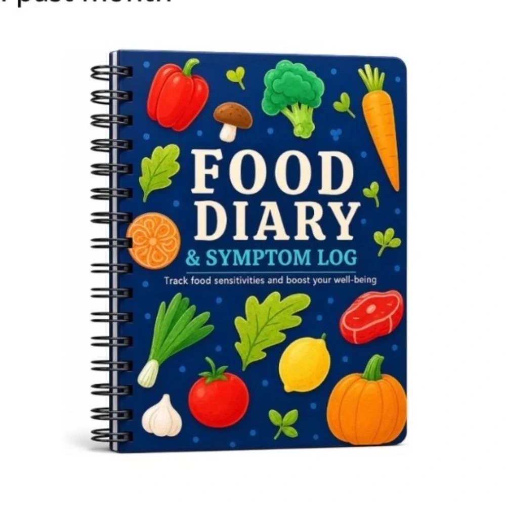 Hamiew Food Diary and Symptom Log A5 Spiral Bound Journal 152 Pages Blue NEW